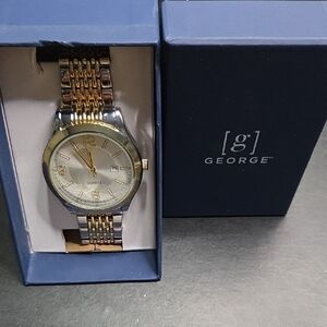 George Gold and Silver Quartz Watch